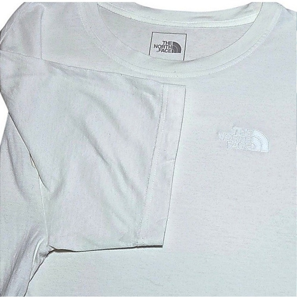 The North Face Embroidered Logo T Shirt Ivory White Short Sleeve Men's Small